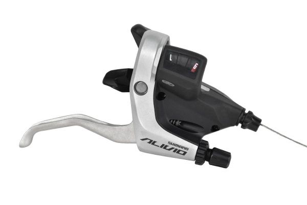 Шифтер/ручка тормоза SHIMANO ALIVIO,STM430,правая,9-пер.,трос 2000мм,серебристый